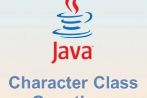 Java character class example questions Java character class example questions